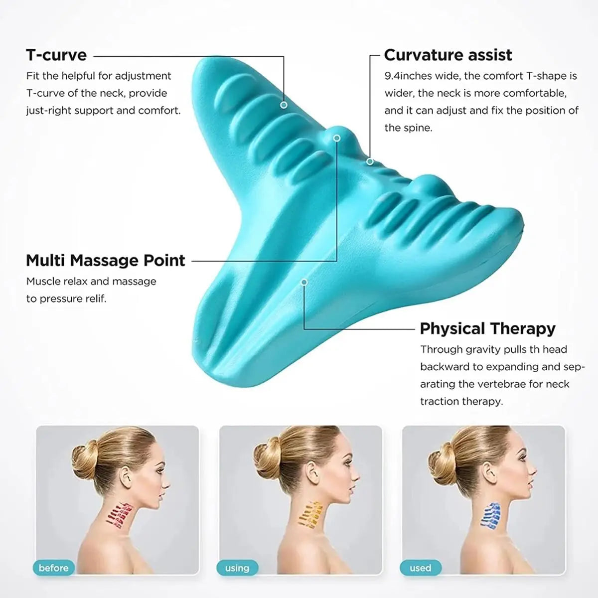 Neck and Shoulder Cervical Support Massage Pillow